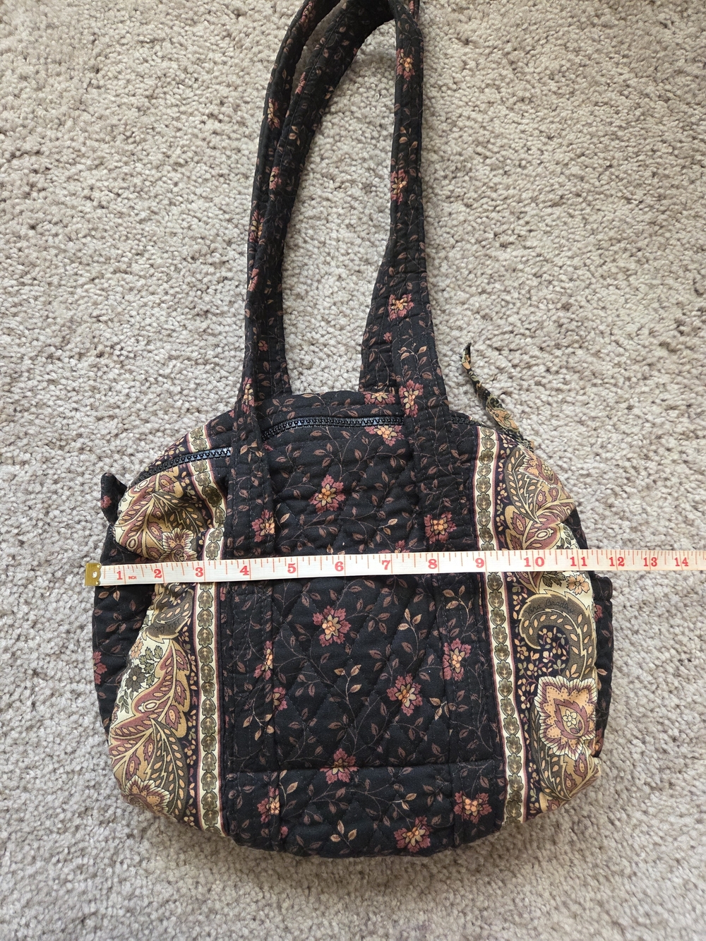 Vintage Vera Bradley Duffle Bag in Black and Brown - Picture 3 of 9